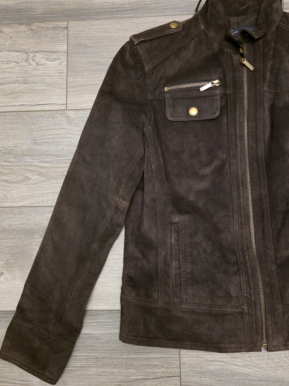 Anne Klein Brown Genuine Leather Suede Jacket - Woman’s Size Small - Picture 7 of 10